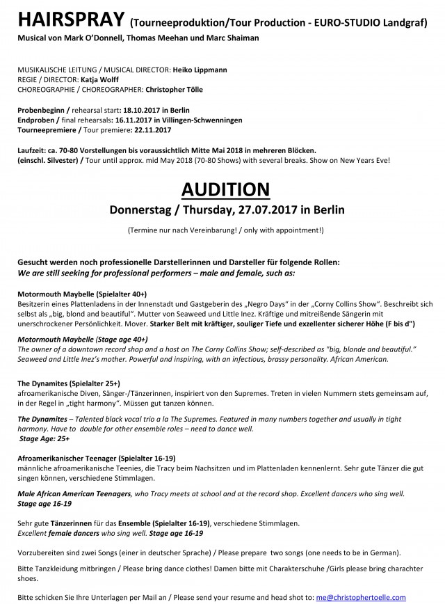 AUDITION Ausschreibung II
