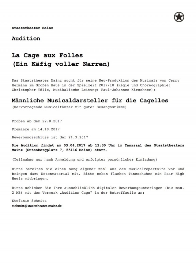 Audition Mainz